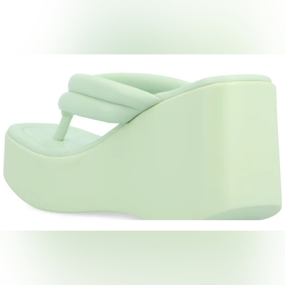 Journee Collection Women's Sandal Size 9 Green - Picture 3 of 4